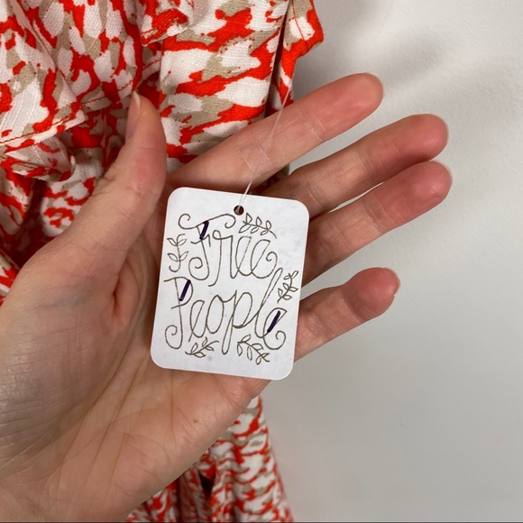 Free People French Quarter Mini Wrap Dress Orange - Picture 8 of 13